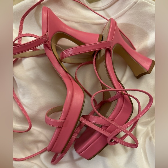 NWT Nordstrom BP. pink punch heels - Picture 5 of 6